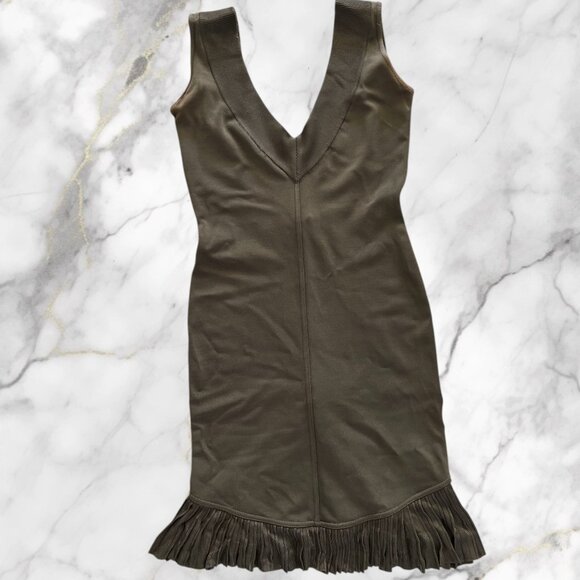 Alaia Dresses & Skirts - Alaïa Cling Dress with Pleated Hem in Rare Colourway, S/S 1990 $400